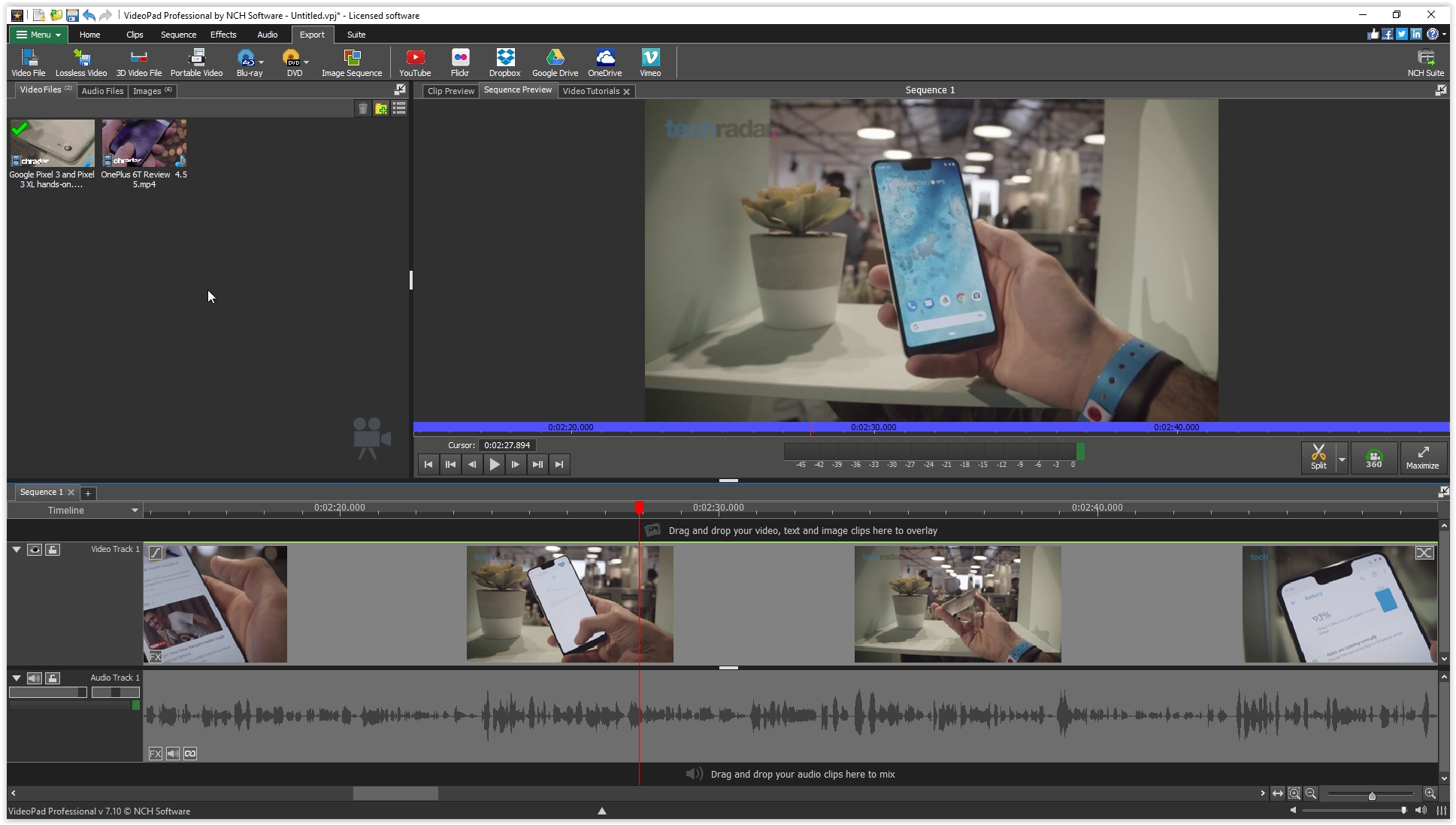 free NCH VideoPad Video Editor Pro 13.77 for iphone instal