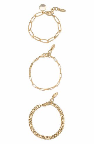 Set of 3 Chain Link Bracelets