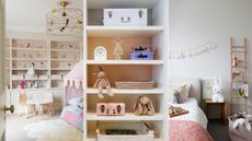 Three images of children's bedrooms