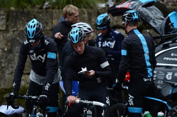 The Team Sky riders before their training ride