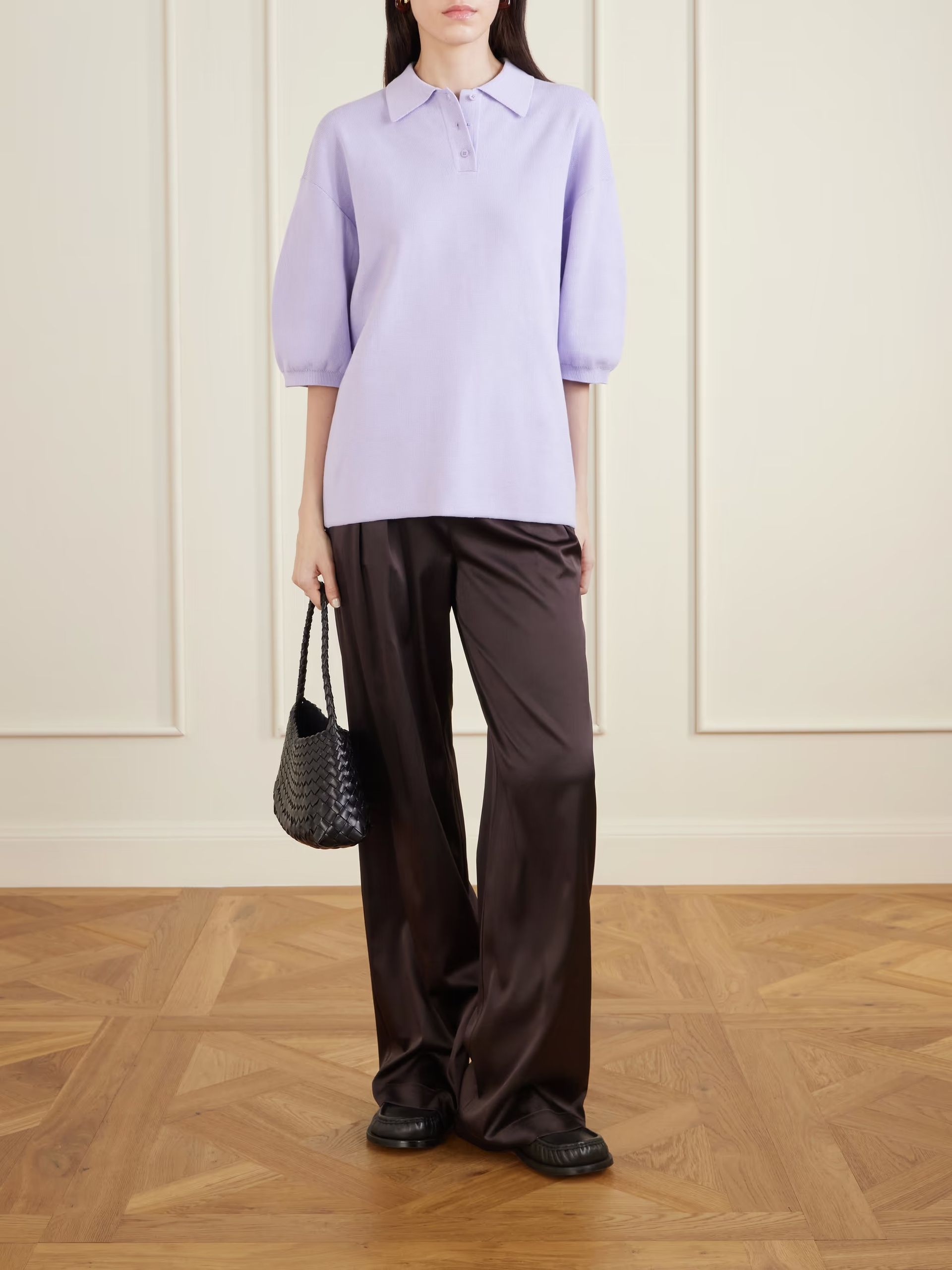 THE FRANKIE SHOP, Nola Knitted Cotton Polo Shirt