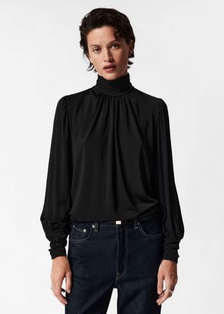 Mock Neck Blouse