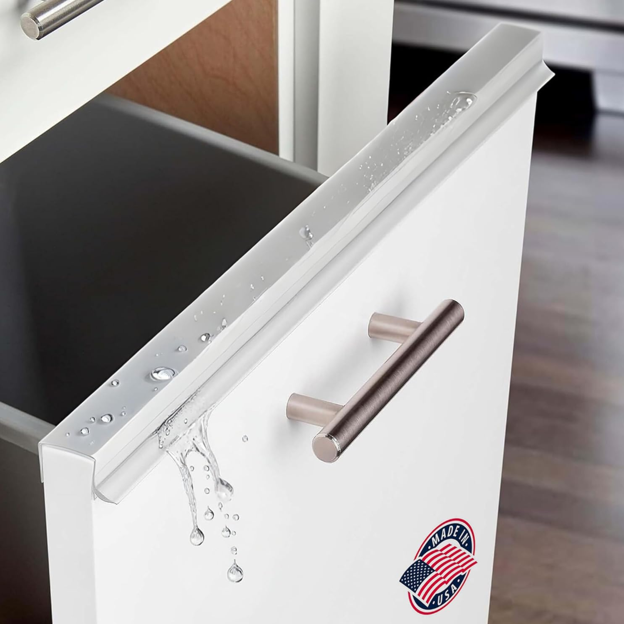 a drip ramp for a cabinet