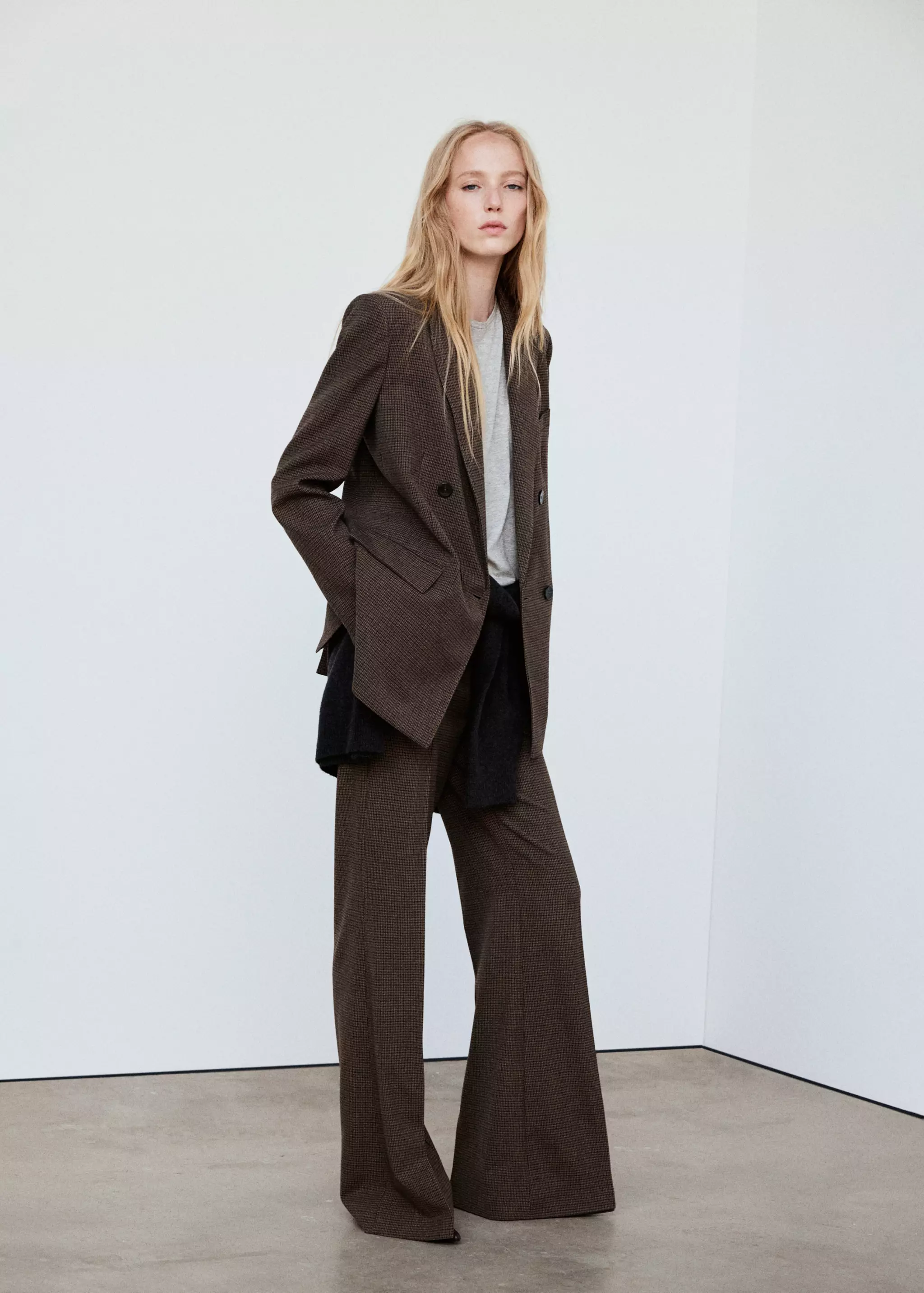 Houndstooth Suit Trousers - Women | Mango United Kingdom