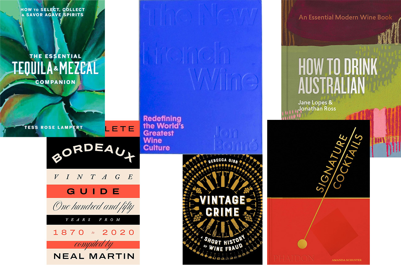 Collage of wines and spirits book covers