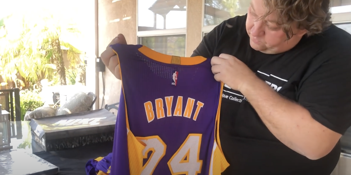 Kobe Bryant gear from a storage unit