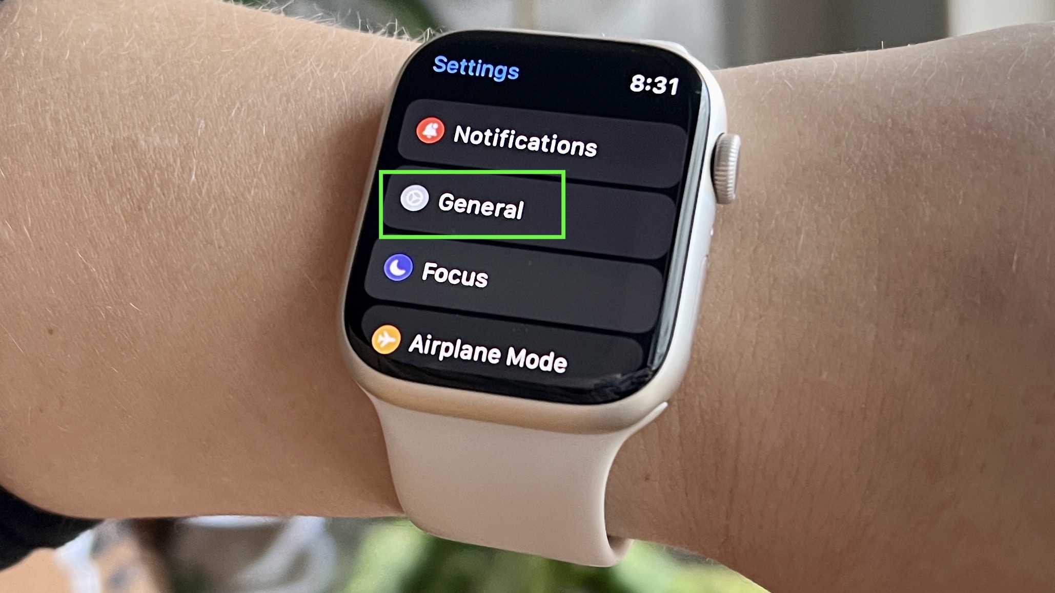Apple Watch как в общее меню