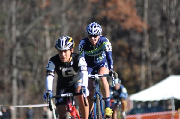 Linnea Koons (Embrocation Cycling Journal) sits in the strung out main field, Linnea would eventually finish 10th on the day.