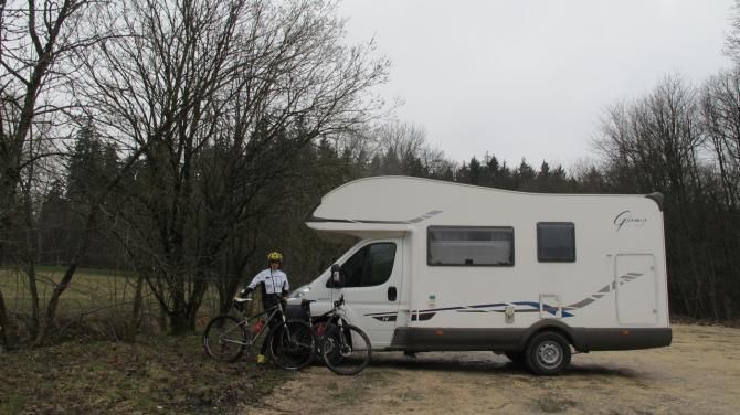 Rolling in Style - thankfully it has a heater!