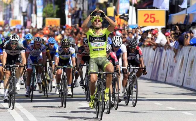 Francesco Chicchi (Fantini Vini - Selle Italia) takes his second stage in Langkawi