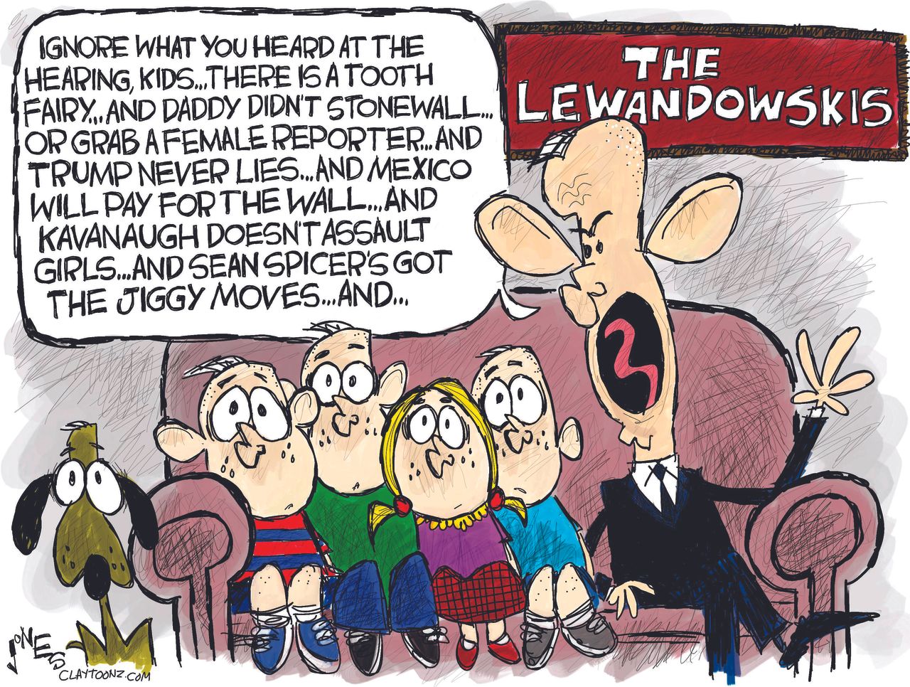 Political Cartoon U.S. Corey Lewandowski Fairy Tales congressional testimony