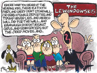 Political Cartoon U.S. Corey Lewandowski Fairy Tales congressional testimony