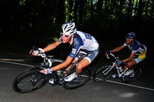 Fr&auml;nk Schleck (Saxo Bank) and Matteo Carrara (Vacansoleil) formed stage two's winning breakaway.
