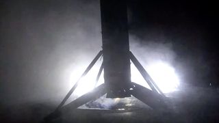 The first stage from a SpaceX Falcon 9 rocket lands on the droneship "Of Course I Still Love You" positioned in the Pacific Ocean on Thursday, Sept. 5, 2024.