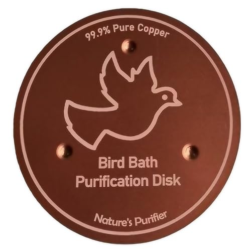 Bird Bath Copper Disk, Copper Purification Disk for Bird Bath Clean,copper Bird Bath Cleaning Disks,cleaning Water Birdbath Disk,bird-Friendly Outdoor Accessory for Keeping Fresh,bird Bath Bowls