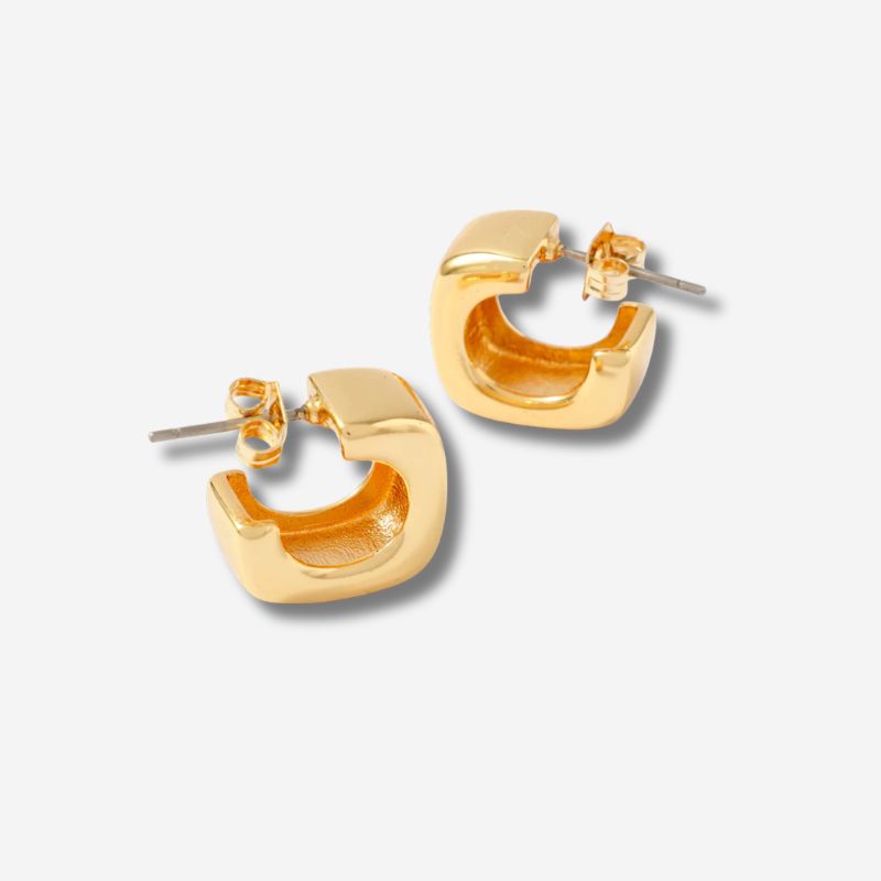 A cutout of gold hoops by Mint Velvet