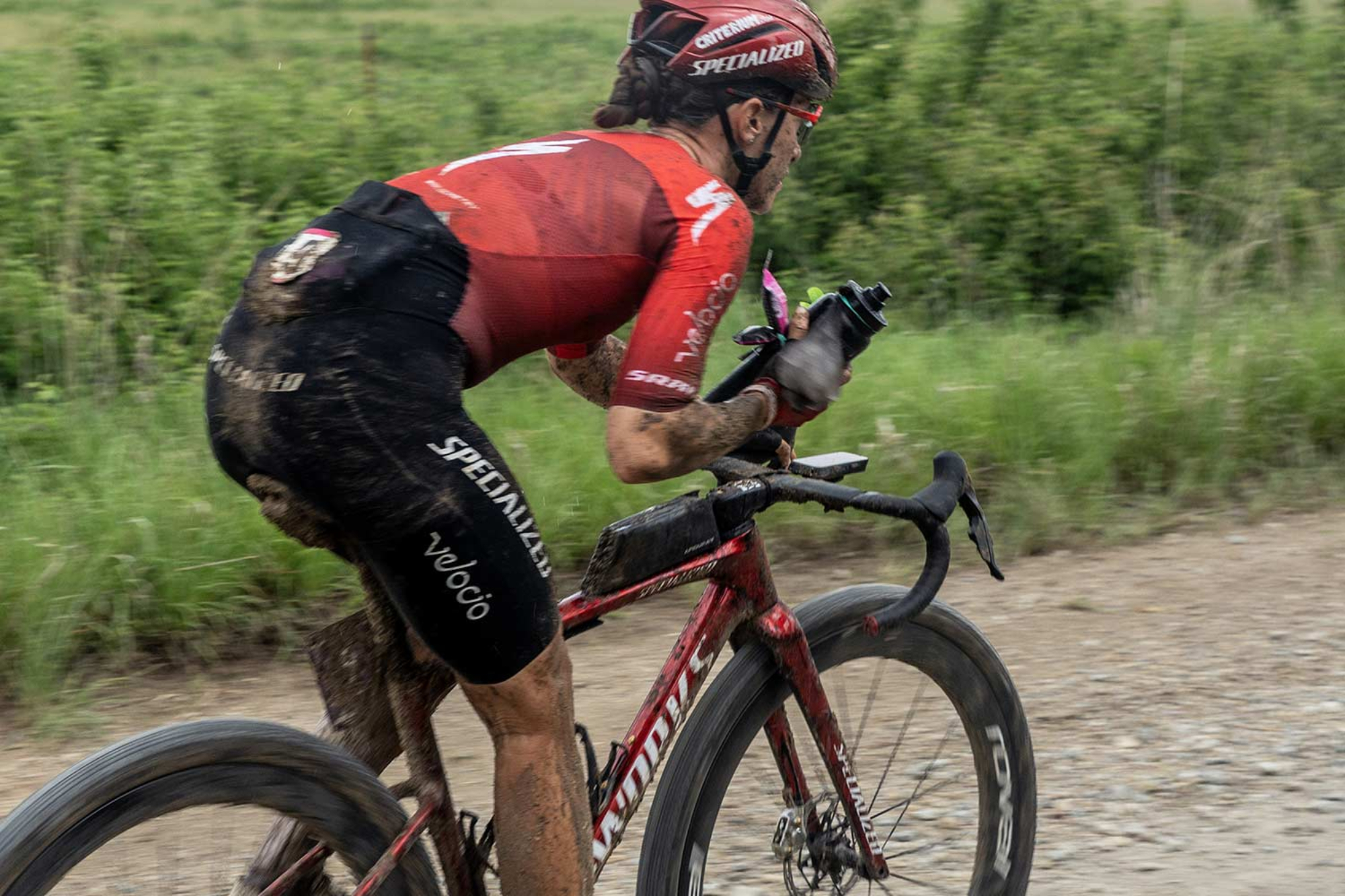 Apidura Aero Bolt-On Tube Module in action at the Unbound gravel race