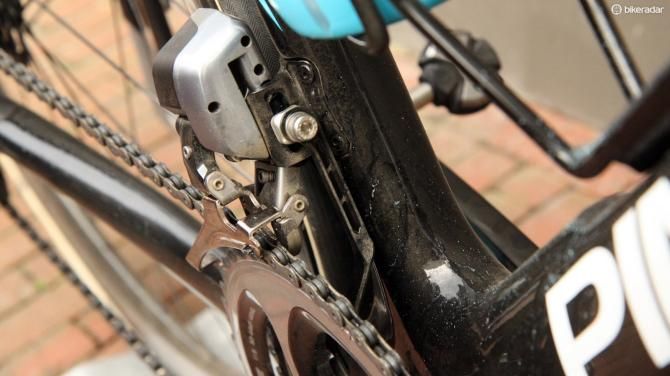 A simple machined aluminum chain catcher for some piece of mind