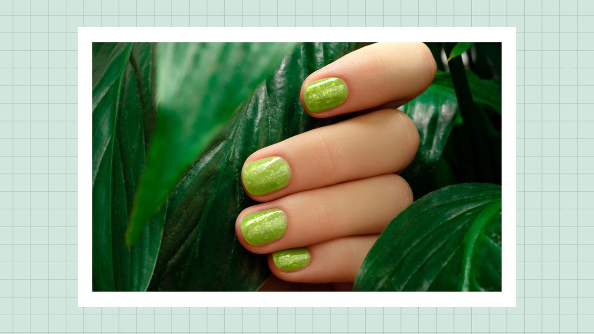 5. Blue and Green Studded Nail Design - wide 3