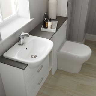 small downstairs cloakroom with fitted sanitaryware