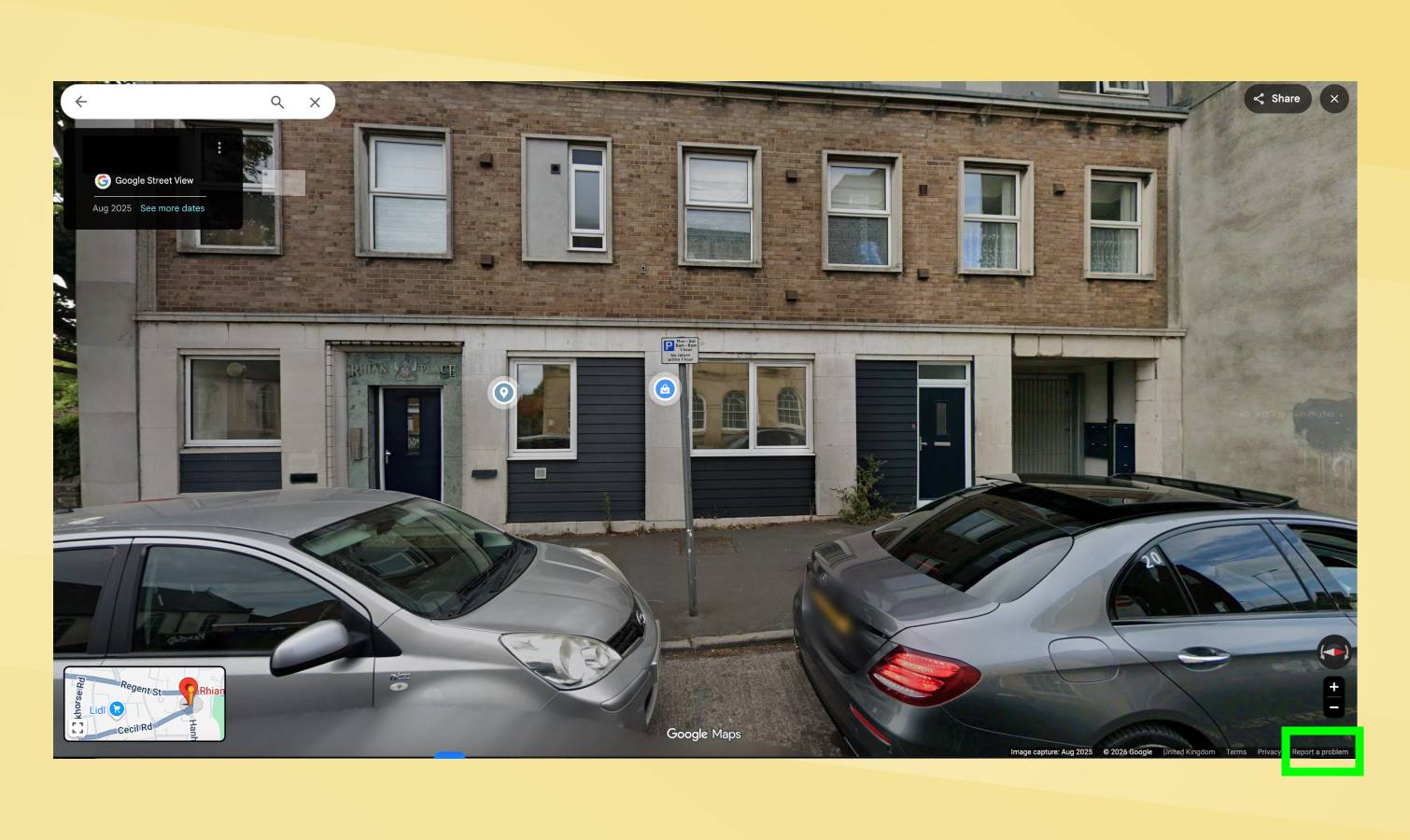 Report a problem on Google Maps