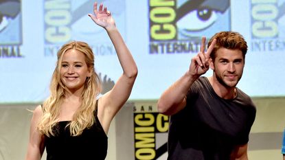 Jennifer Lawrence and Liam Hemsworth at Comic Con