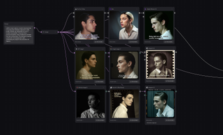 Figma Weave (formerly Weavy) in action with its node-based approach to AI generation and editing