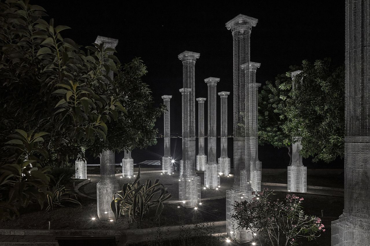 Public installation in a seafront park