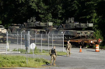 Two tanks transported to D.C. for Trump celebration
