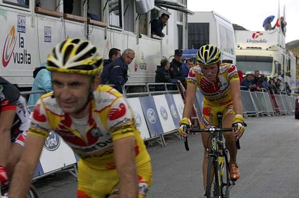 Piepoli and Marchante after the finish