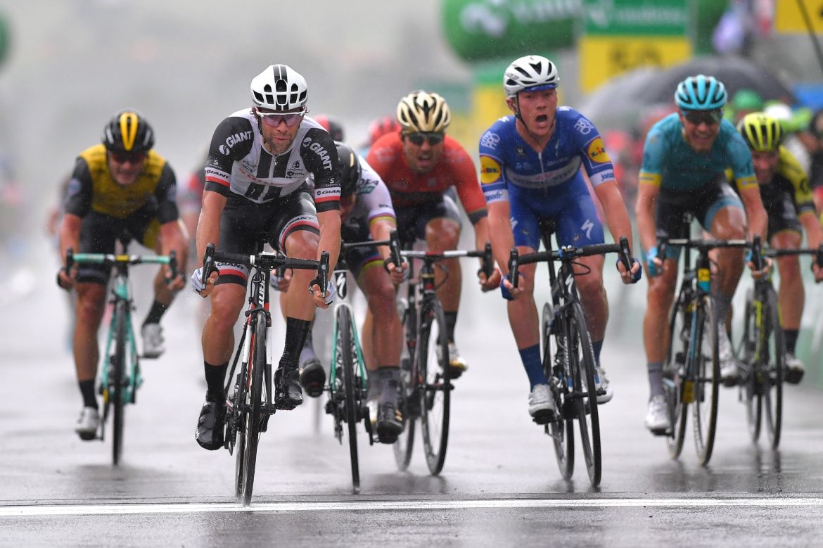 Michael Matthews won the sprint for second place