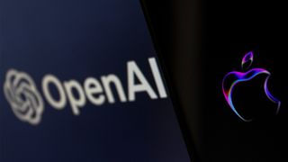 OpenAI and Apple logos