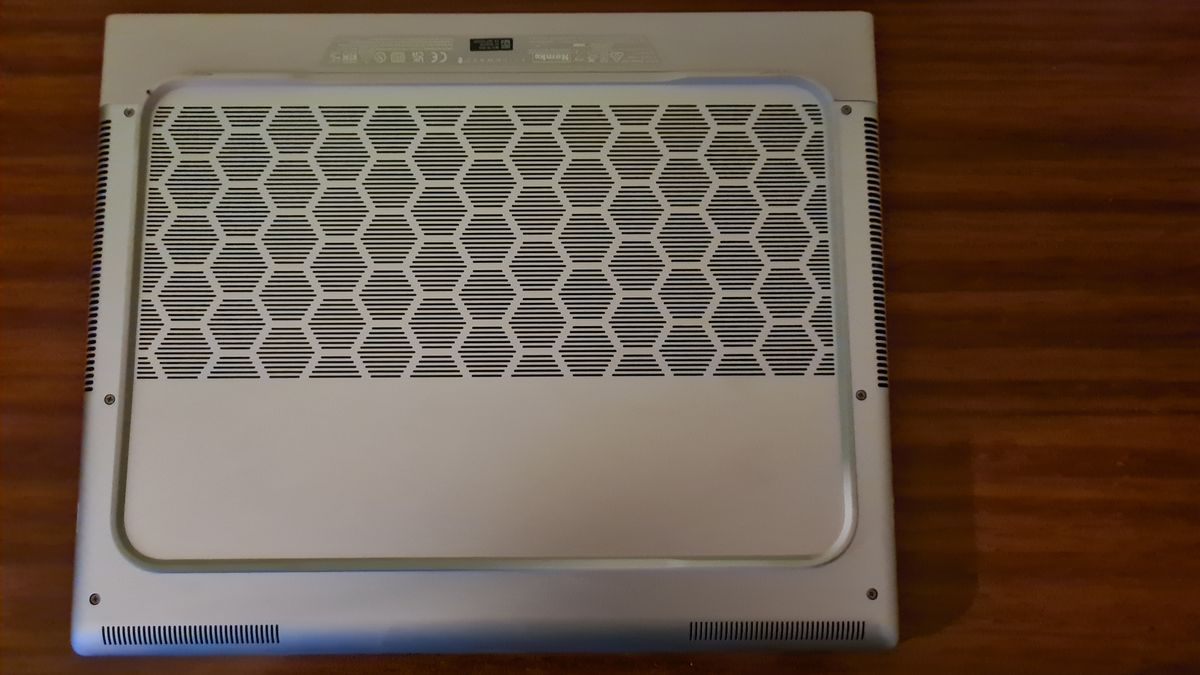 Alienware x16 on a wooden desk