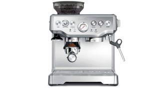 Breville espresso machine in stainless steel