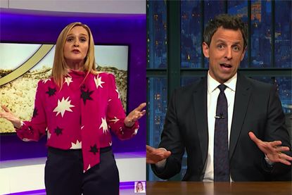 Samantha Bee and Seth Meyers discuss Trump and golden showers