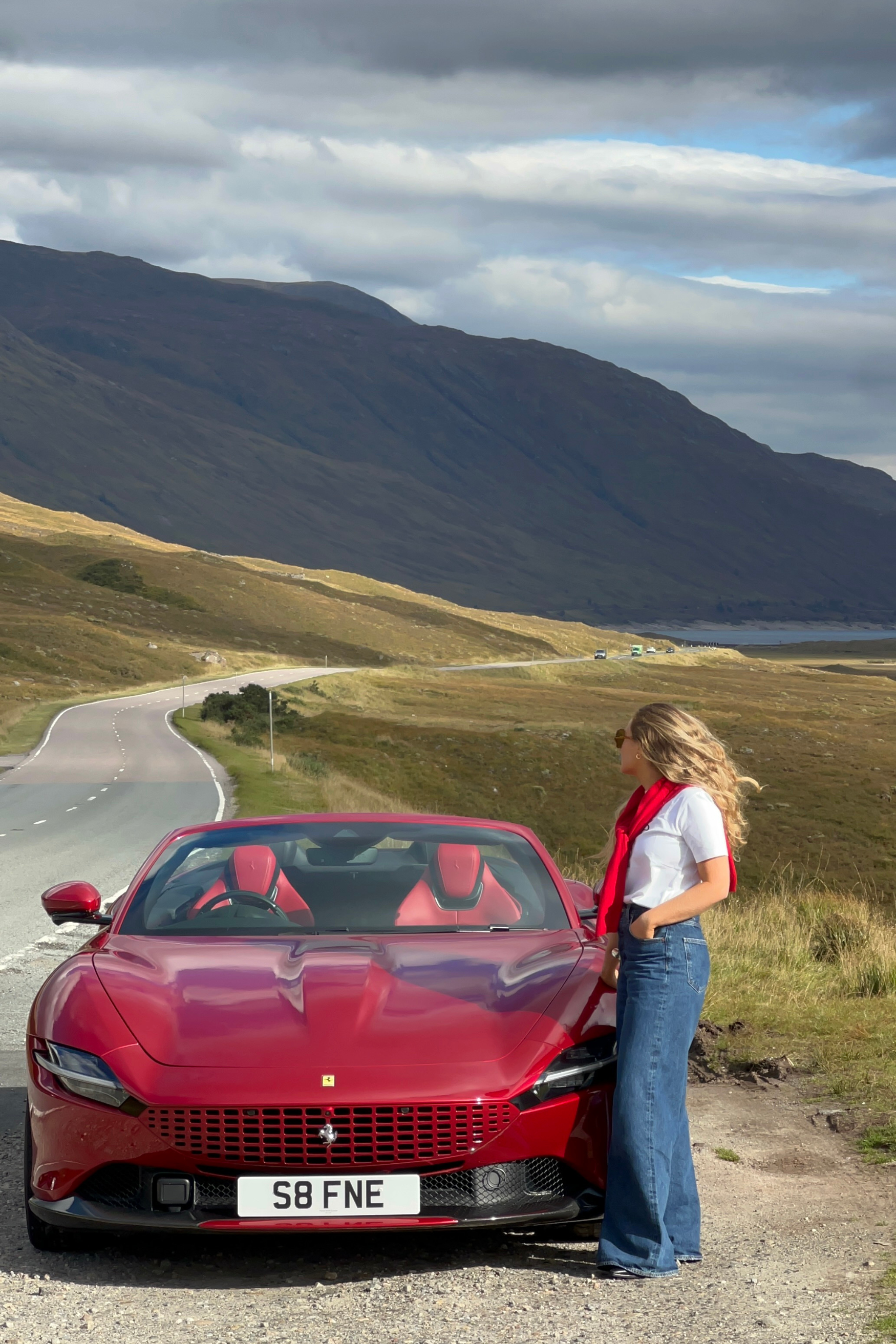 Lauren Cunningham with Ferrari Roma Spider