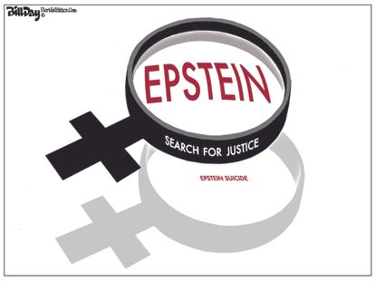 Political Cartoon U.S. Epstein Suicide Search for Justice Pedophile Trial