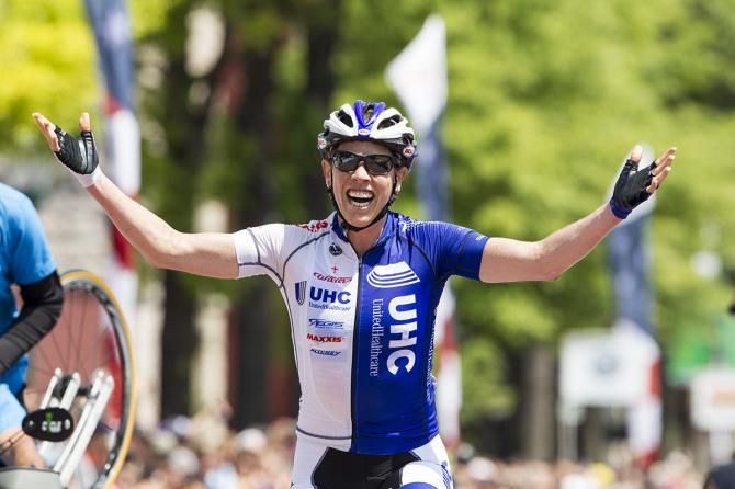 Alison Powers (UnitedHealthcare) wins the USA road race title