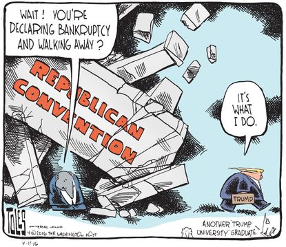 Political Cartoon U.S. Trump GOP Convention