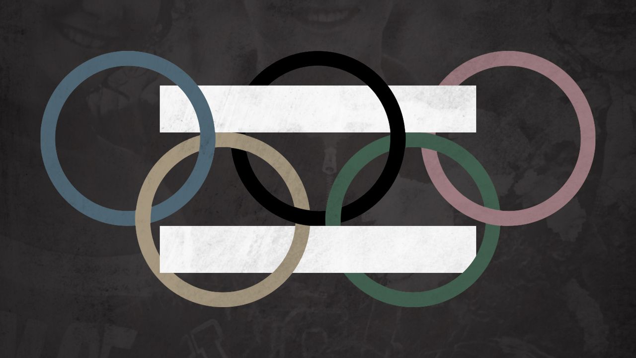 The Olympic rings.