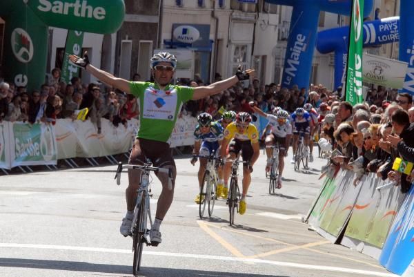 France's Anthony Ravard (Ag2R La Mondiale) rolls in the clear stage winner.