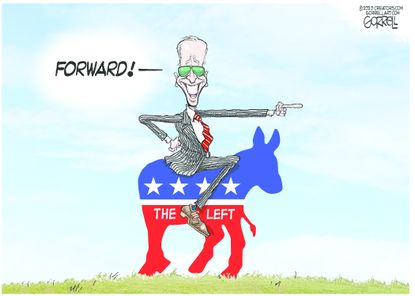 Political Cartoon U.S. Biden democrats