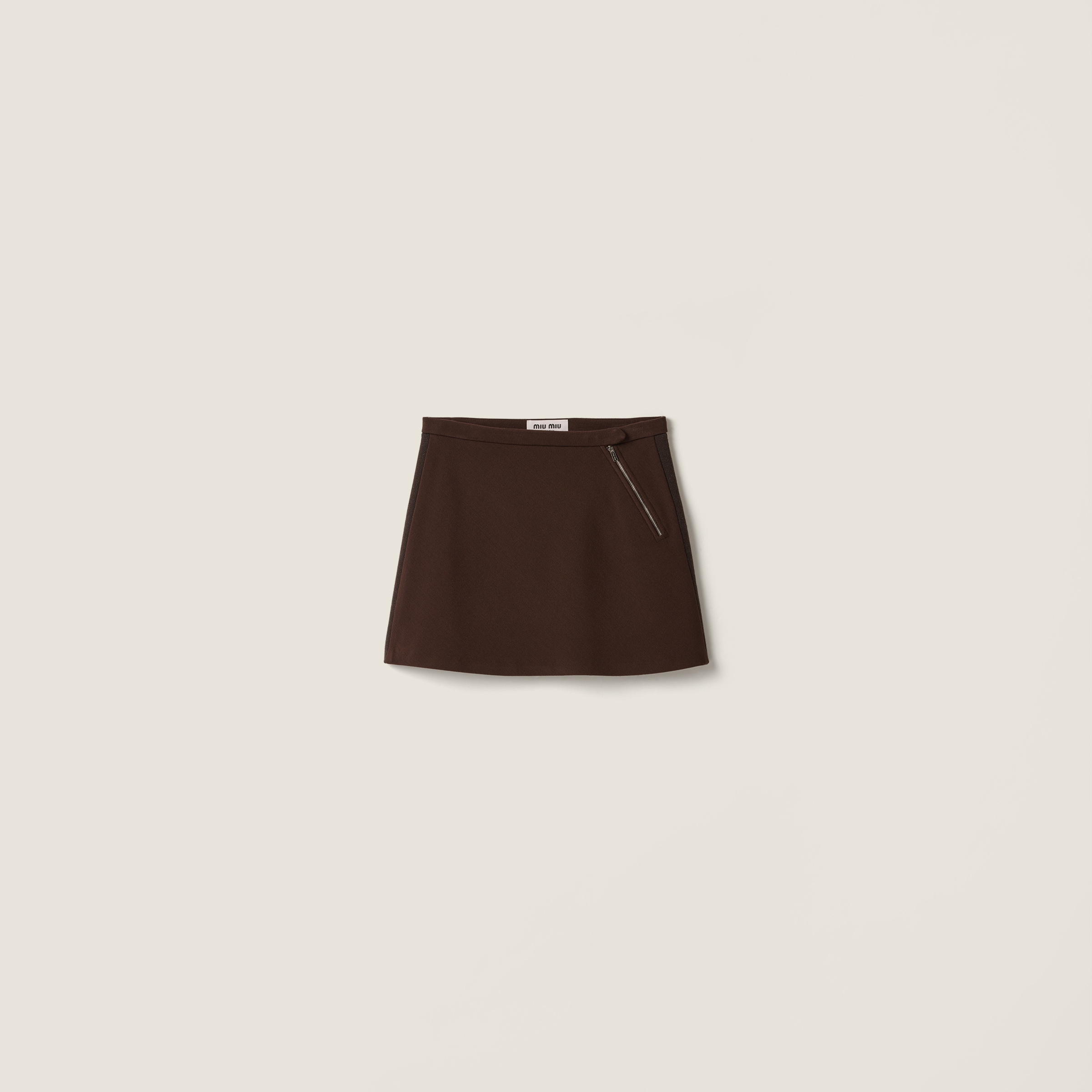 Fabric Stitch Knit Miniskirt