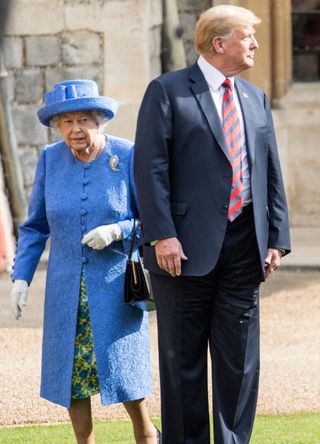 Queen Elizabeth II and Donald Trump