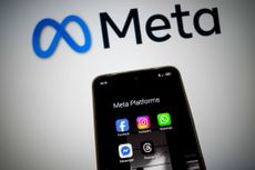 meta platforms logos on mobile phone