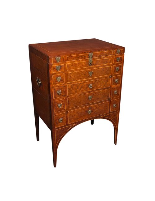 Antique Drawing Room Show Cabinet, English, Burr Walnut