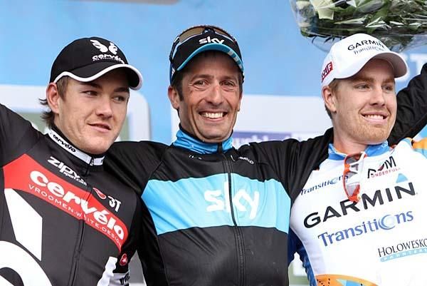 The men's podium