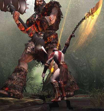 Kratos must defeat the Barbarian King to win the boss' weapon, the Hammer of Souls (not to be confused with MC Hammer).