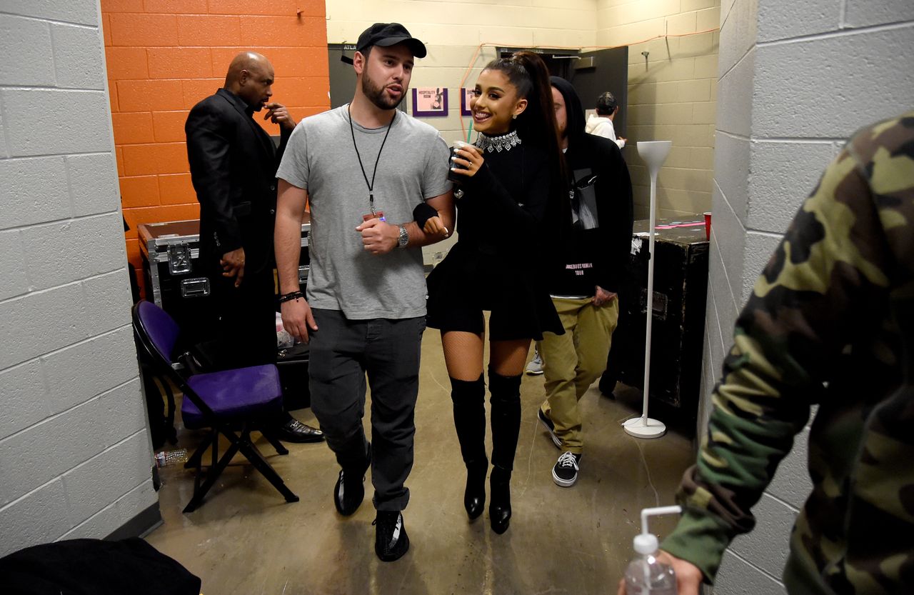 Scooter Braun and Ariana Grande