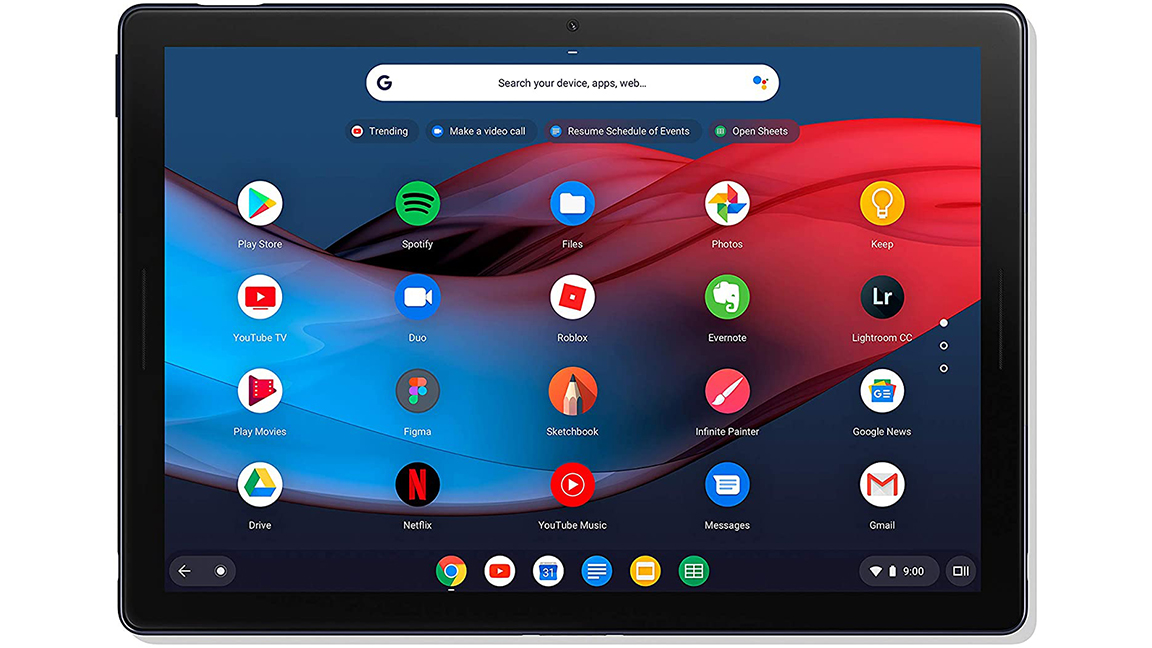 A photo of a Google Slate tablet, one of the best tablets with a stylus pen for Google Chrome